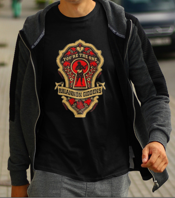 Rhiannon Giddens You're The One Decorative Red Gold Emblem T-Shirt