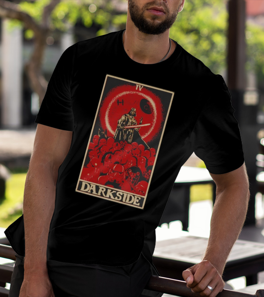 Darkside Tarot Card IV Darth Vader Death Star Stormtroopers T-Shirt