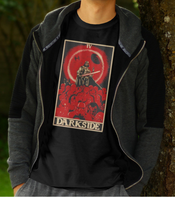 Darkside Tarot Card IV Darth Vader Death Star Stormtroopers T-Shirt
