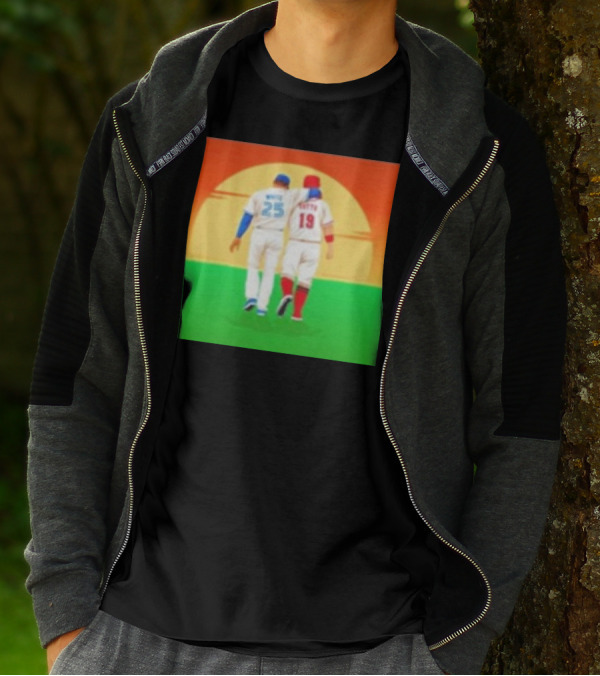 Devon White And Joey Votto Sunset Sports Moment Embrace T-Shirt