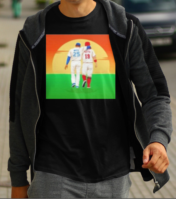 Devon White And Joey Votto Sunset Sports Moment Embrace T-Shirt