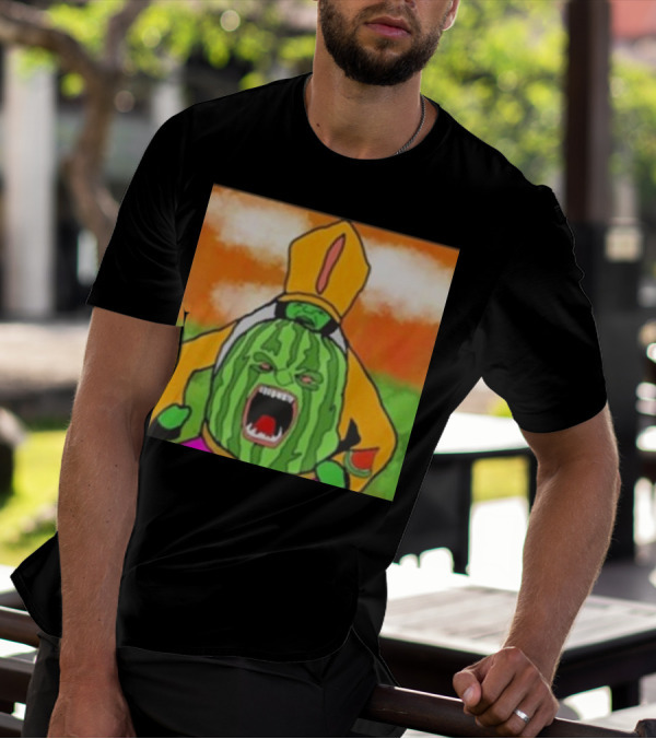 Angry Watermelon Priest In Colorful Robes T-Shirt