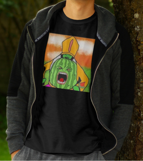 Angry Watermelon Priest In Colorful Robes T-Shirt