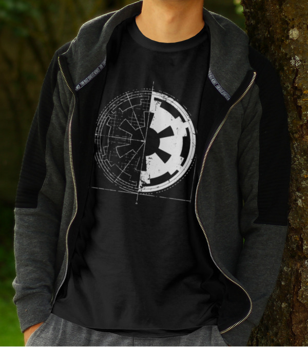 Galactic Empire Emblem Blueprint Schematic Diagram T-Shirt