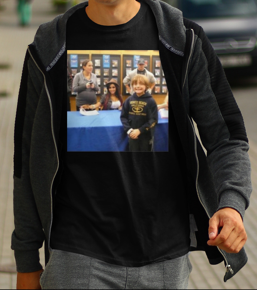 Jake Shane With Nicole Snooki Lavelle Venice Beach Surf Wear T-Shirt
