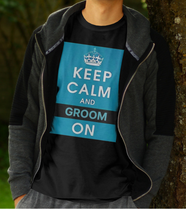 Keep Calm And Groom On Crown Motivation T-Shirt