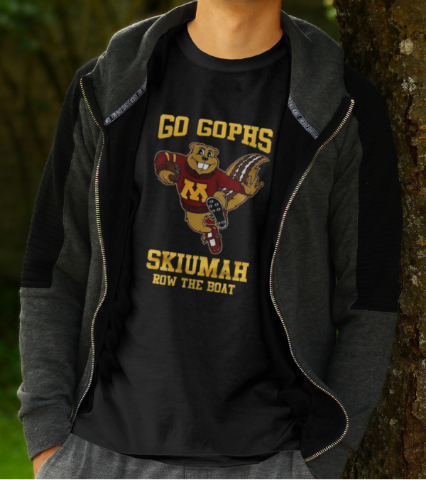 Go Gophs Skiumah Row The Boat Minnesota Golden Gophers Mascot T-Shirt