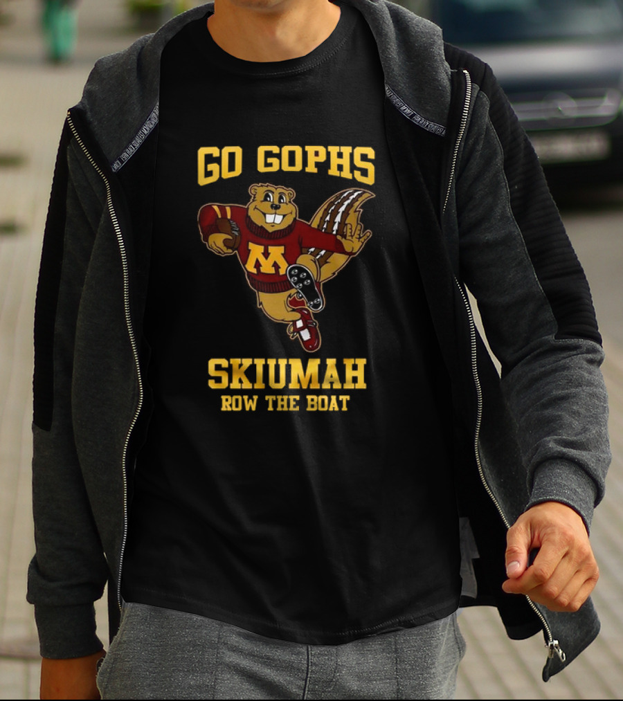 Go Gophs Skiumah Row The Boat Minnesota Golden Gophers Mascot T-Shirt