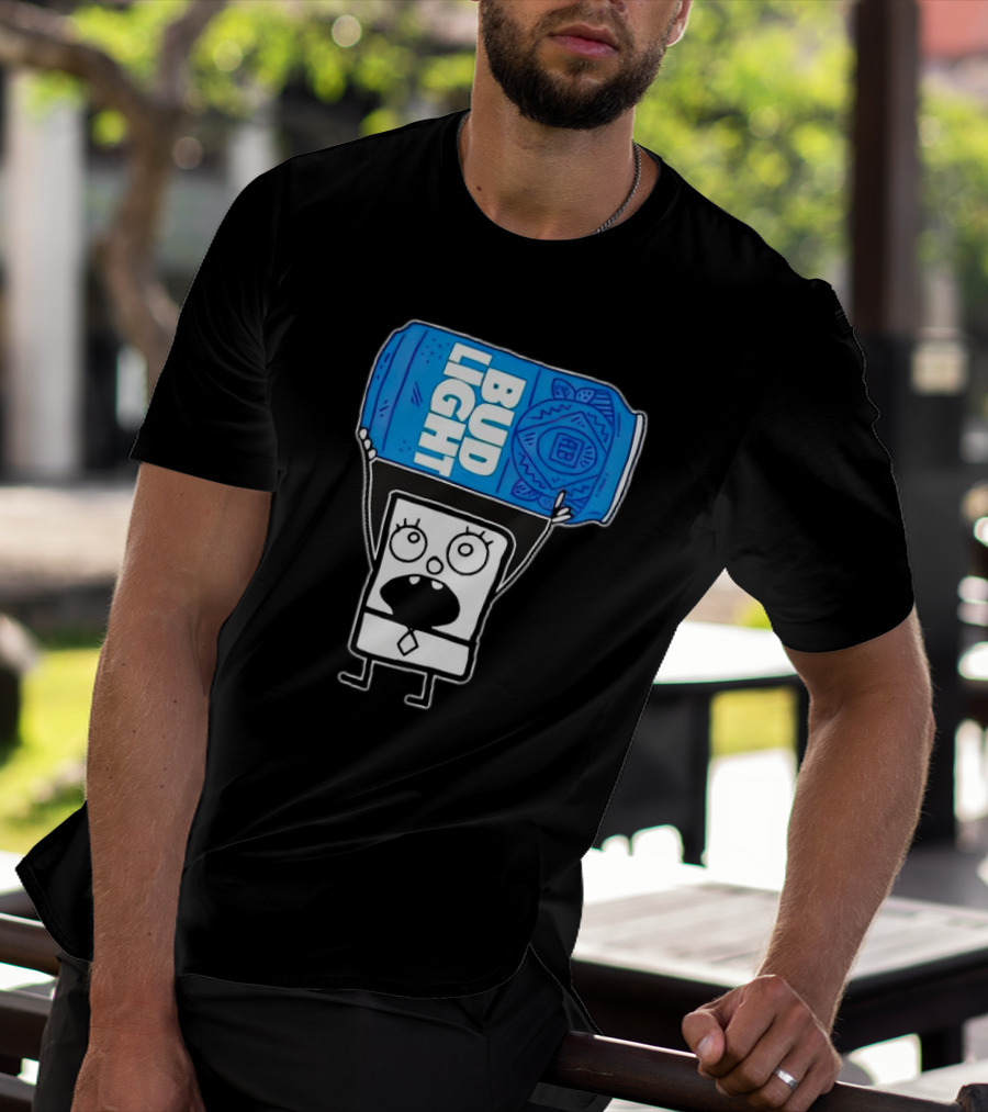 Doodlebob Holding Bud Light Can T-Shirt