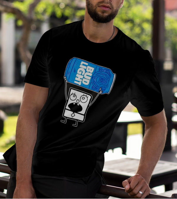 Doodlebob Holding Bud Light Can T-Shirt