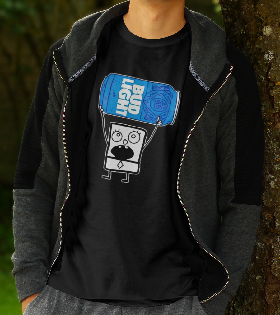 Doodlebob Holding Bud Light Can T-Shirt