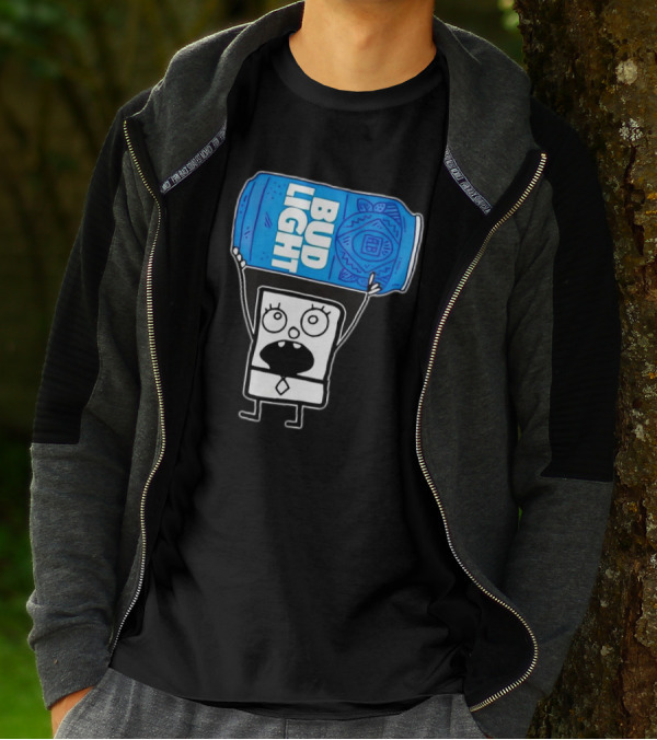 Doodlebob Holding Bud Light Can T-Shirt