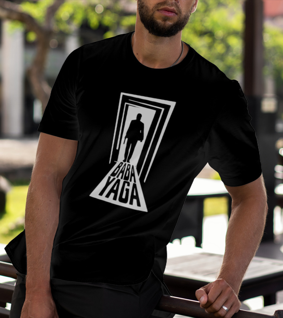 Baba Yaga Silhouette With Doorway T-Shirt