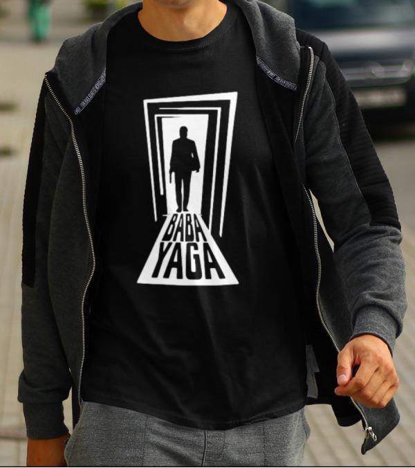 Baba Yaga Silhouette With Doorway T-Shirt