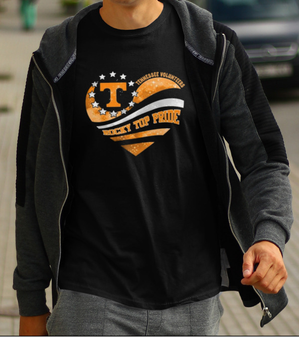 Tennessee Volunteers Heart T Rocky Top Pride T-Shirt