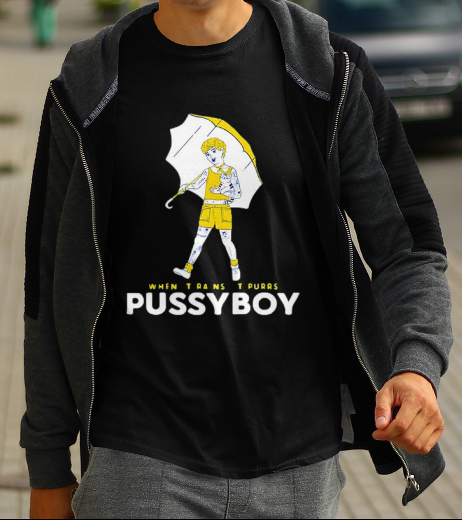Ezra Michel When Trans It Purrs Pussyboy Umbrella T-Shirt