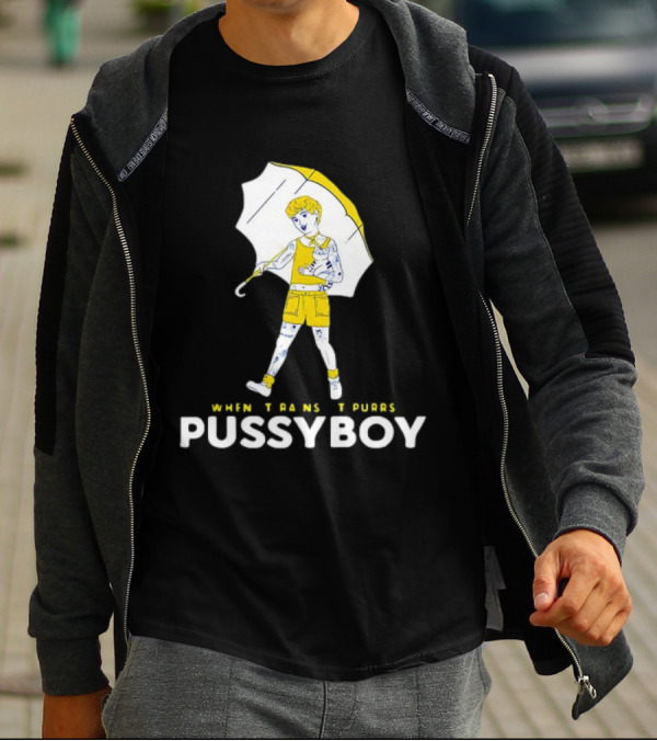 Ezra Michel When Trans It Purrs Pussyboy Umbrella T-Shirt