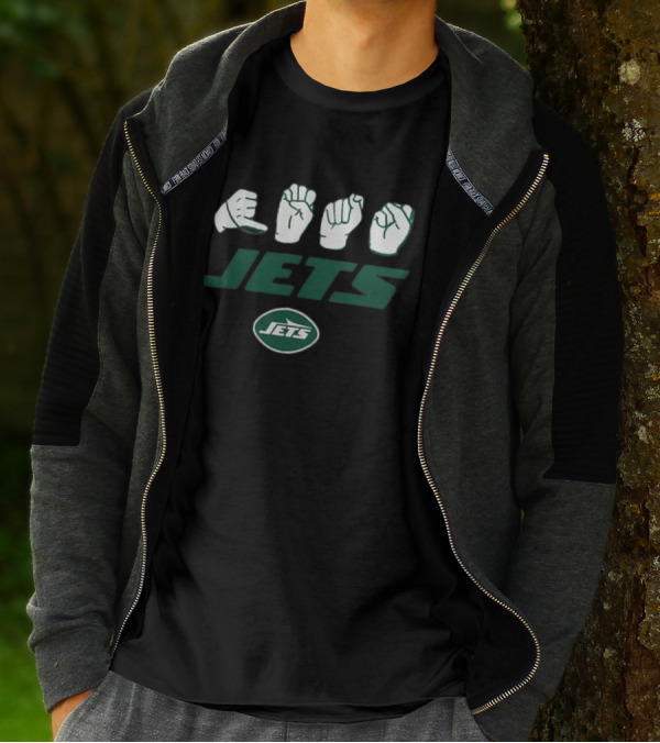New York Jets NFL ASL Love Sign Homage American Sign Language T-Shirt
