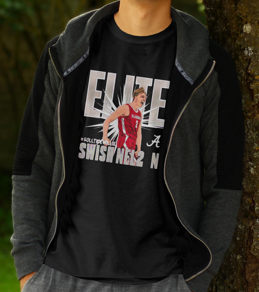 ELITE Alabama Crimson Swish Nel2n #RollTideWillie T-Shirt