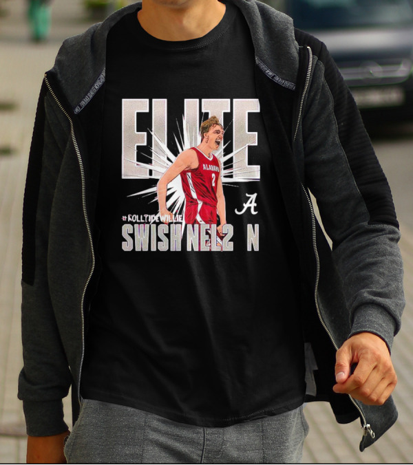 ELITE Alabama Crimson Swish Nel2n #RollTideWillie T-Shirt