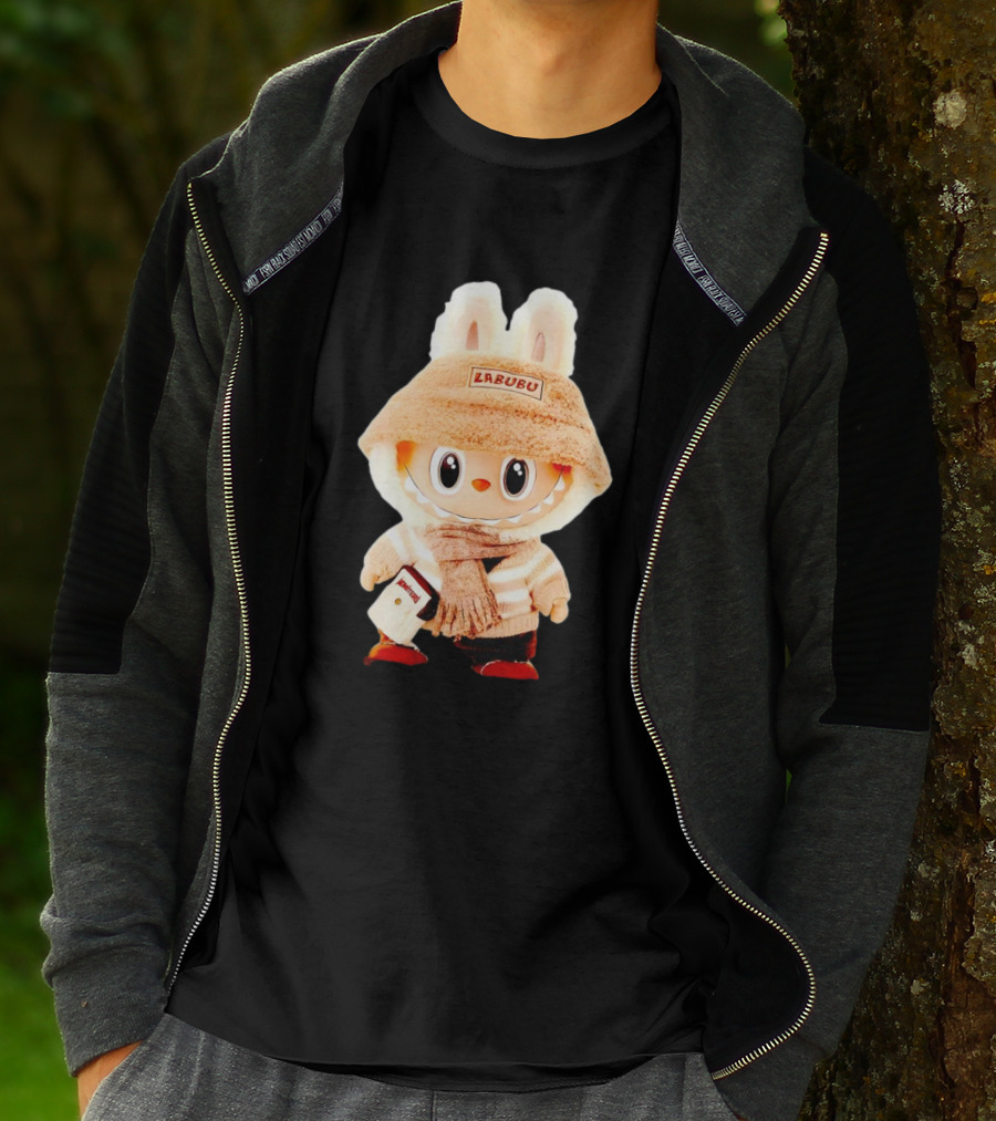 Labubu Bunny Hoodie With Scarf And Bag Accessories T-Shirt