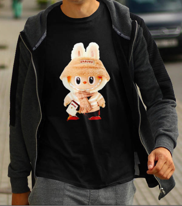 Labubu Bunny Hoodie With Scarf And Bag Accessories T-Shirt