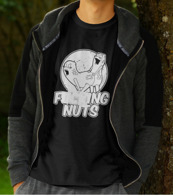 Fking Nuts Peanuts Cartoon Humor T-Shirt