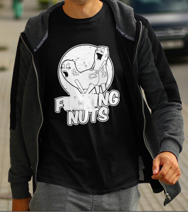 Fking Nuts Peanuts Cartoon Humor T-Shirt