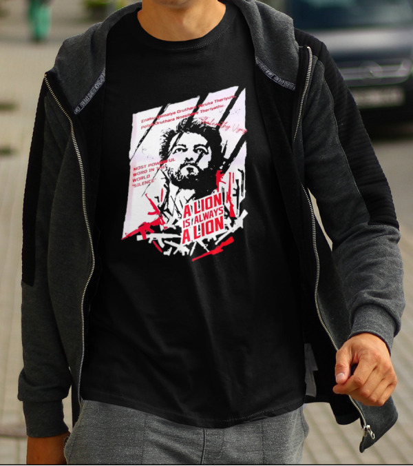 A Lion Is Always A Lion Thalapathy Vijay Most Powerful Word In The World Silence T-Shirt