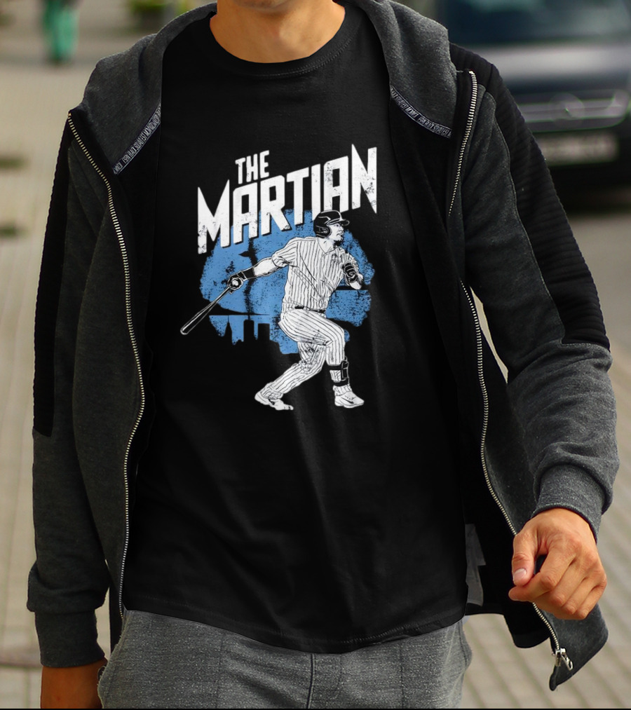 The Martian Jasson Dominguez New York Yankees Baseball Player Skyline T-Shirt