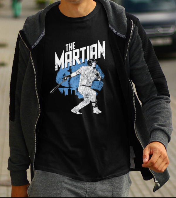 The Martian Jasson Dominguez New York Yankees Baseball Player Skyline T-Shirt