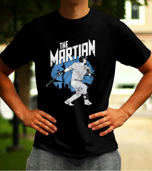 The Martian Jasson Dominguez New York Yankees Baseball Player Skyline T-Shirt