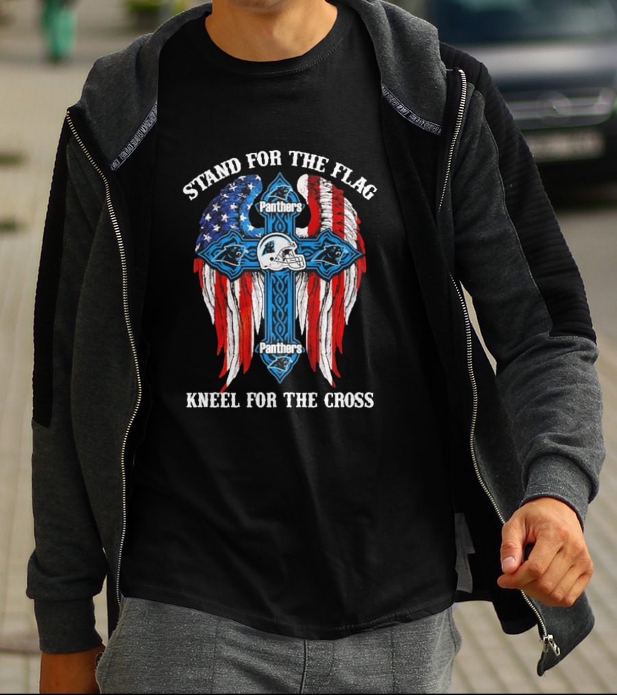 Stand For The Flag Kneel For The Cross Panthers T-Shirt