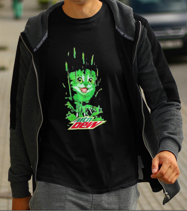 Mtn Dew Green Cat Splash T-Shirt