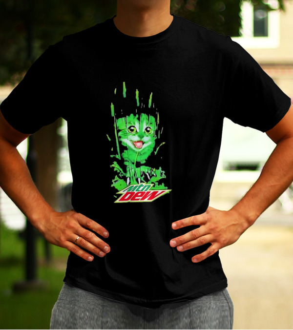 Mtn Dew Green Cat Splash T-Shirt