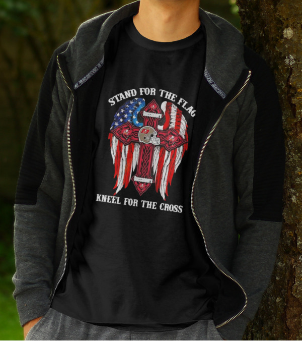 Stand For The Flag Buccaneers Kneel For The Cross T-Shirt