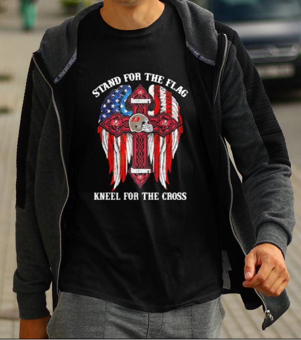 Stand For The Flag Buccaneers Kneel For The Cross T-Shirt