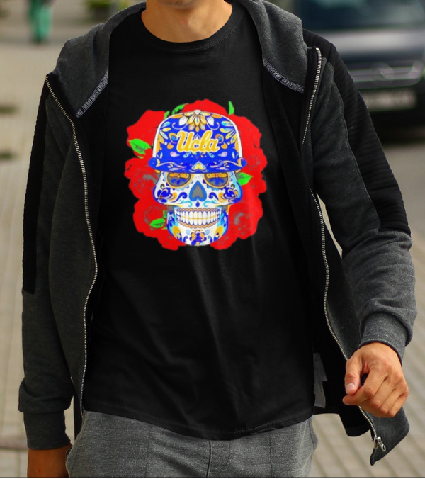 Ucla Bruins Sugar Skull Roses T-Shirt