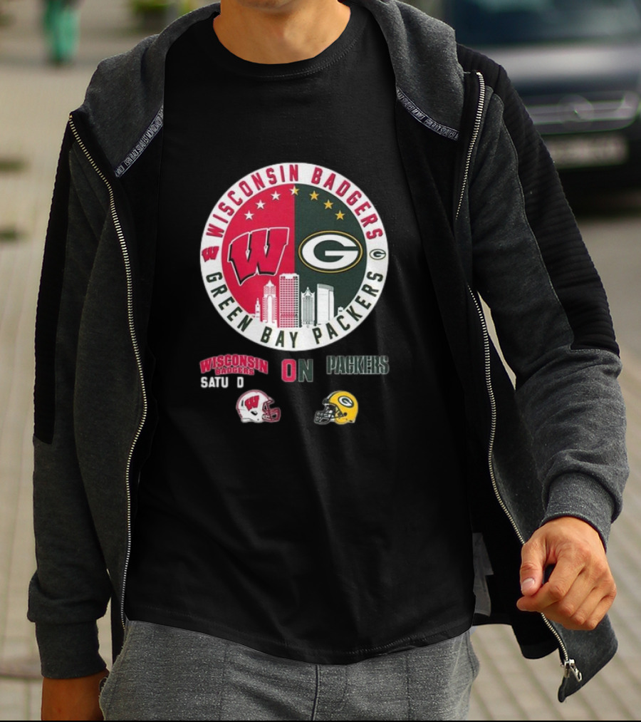 Wisconsin Badgers Green Bay Packers Saturdays Sundays T-Shirt