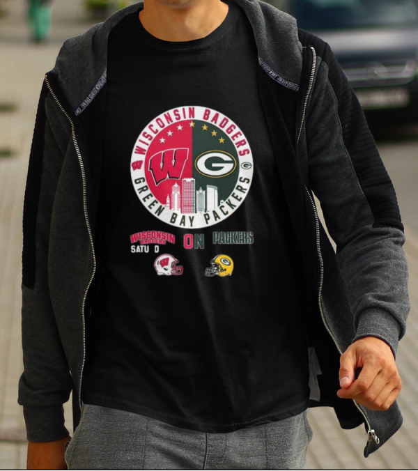 Wisconsin Badgers Green Bay Packers Saturdays Sundays T-Shirt