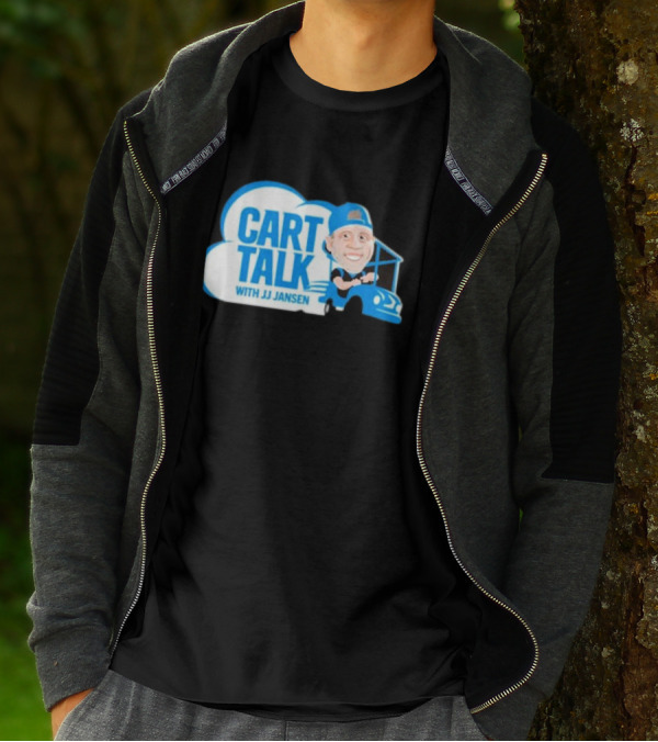 Carolina Panthers Cart Talk With JJ Jansen Blue Cart Cloud T-Shirt
