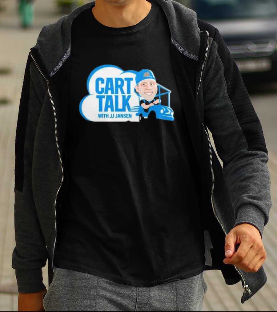 Carolina Panthers Cart Talk With JJ Jansen Blue Cart Cloud T-Shirt