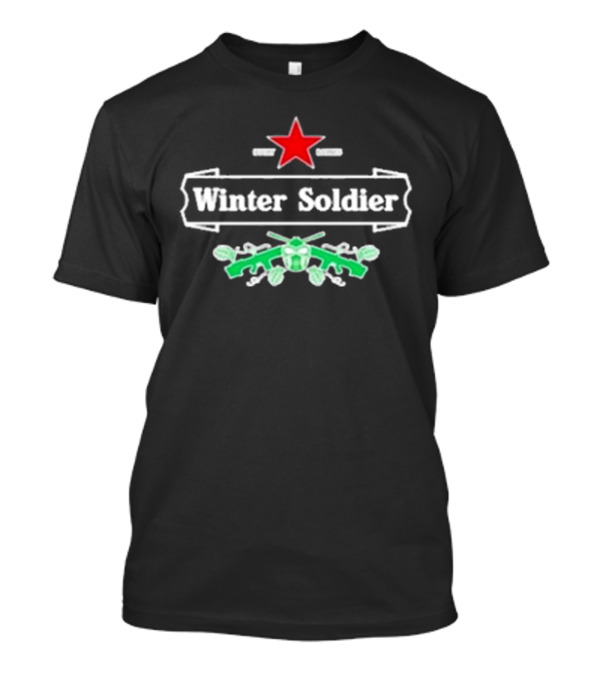 Winter Soldier Bucky Barnes Star Beer Emblem T-Shirt
