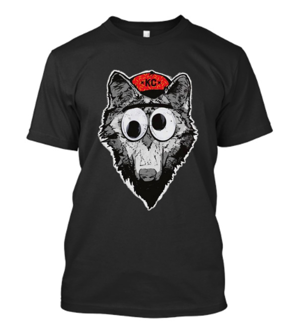 KC Wolf Pack Googly Eyes Icon With Red Cap T-Shirt