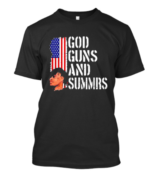 Kankan God Guns And Summrs American Flag Iconic T-Shirt