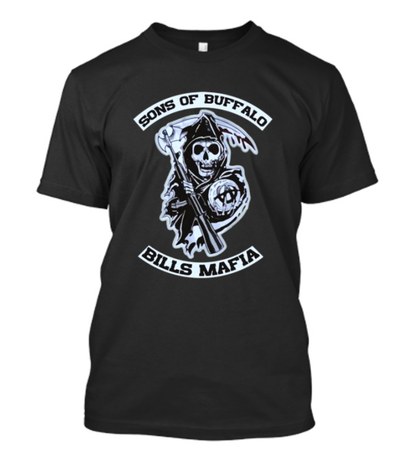 Sons Of Buffalo Bills Mafia Grim Reaper Holding Scythe And Football T-Shirt