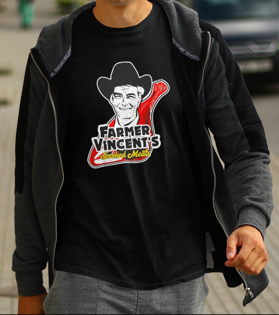 Farmer Vincent's Smoked Meats Vintage Cowboy T-Shirt