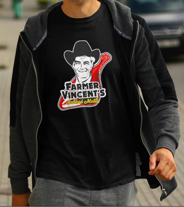 Farmer Vincent's Smoked Meats Vintage Cowboy T-Shirt