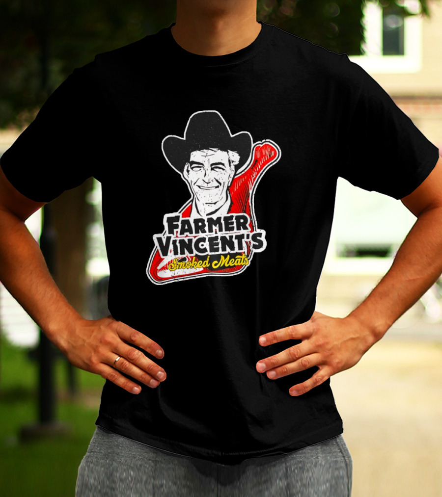Farmer Vincent's Smoked Meats Vintage Cowboy T-Shirt