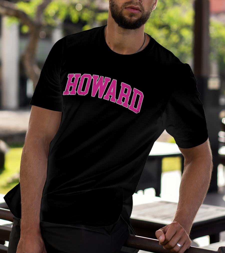 Howard University Pink Arch Text T-Shirt